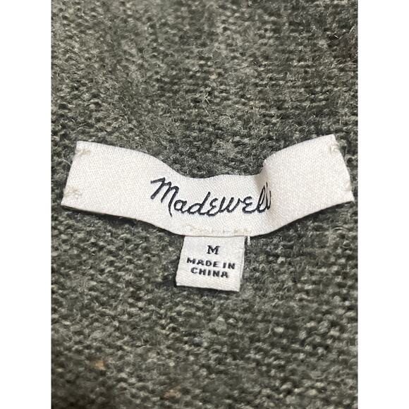 Madewell Merino Wool Blend Tunnel Sweater Green Minimalist Closet Staple Career - Picture 3 of 4